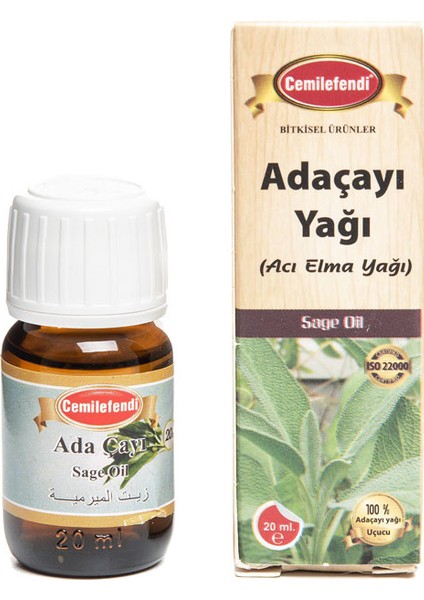 Cemilefendi Adaçayı (Acı Elma) Yağı 20 ml