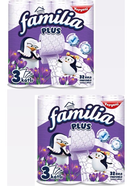 Plus Tuvalet Kağıdı Parfümlü (32+32)