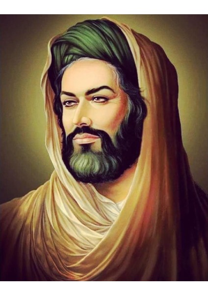 Hz. Ali Sayılarla Boyama Seti 40 x 50 cm Tuvale Gerili