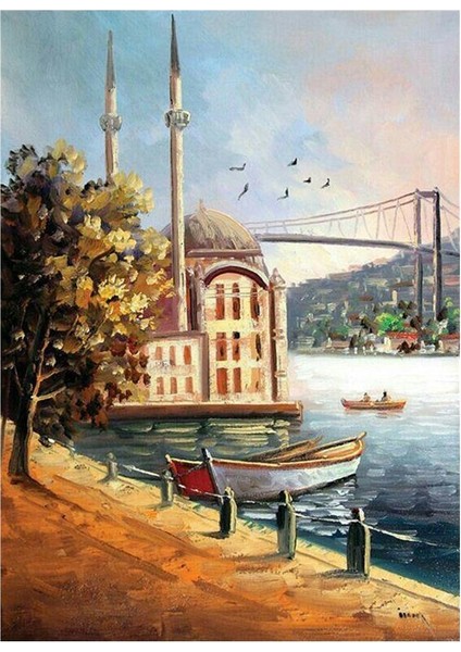 Womb Hobby Ortaköy Cami Sayılarla Boyama Seti 40 x 50 cm Tuvale Gerili