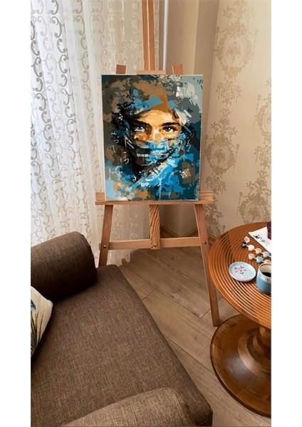 Womb Hobby Turkuazın Gizemi Sayılarla Boyama Seti 40 x 50 cm Tuvale Gerili indirimleri