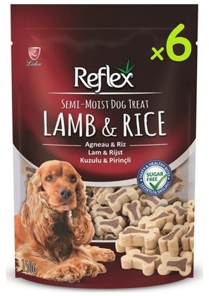 Semi Moist Kuzu Pirinçli Köpek Ödül Maması 150 gr 6 Adet