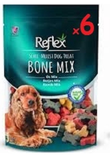 Yarı Yumuşak Ödül Maması Kemik Mix 150 gr 6 Adet