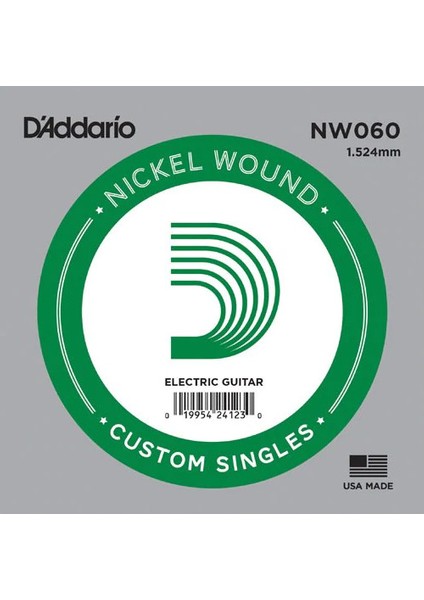 Acoustic Or Electric Nickel Wound Singles .060 Elektro ve Akustik Gitar Tek Tel