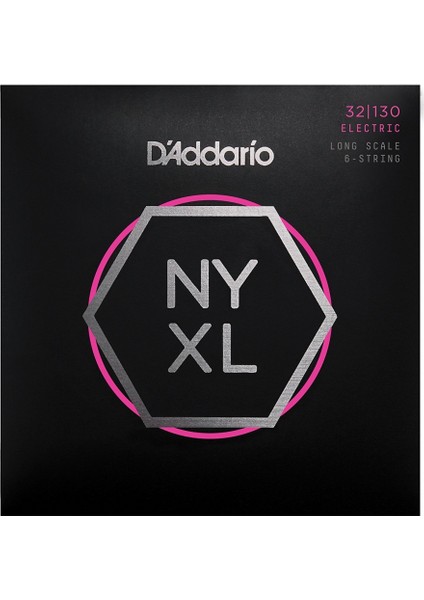 NYXL32130- Set Long Scale- Regular Light 6-String- 32-130 Takım Tel 6 Telli Bas Gitar Teli 032-130
