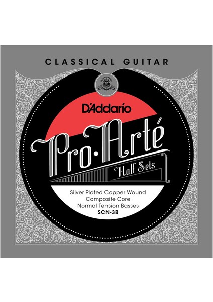 Scn-3b Pro-Arte Normal Tension Half Set Üst 3 Tel Klasik Gitar Teli (Sadece Bas Teller)