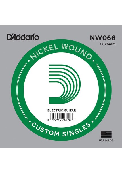 Acoustic Or Electric Nickel Wound Singles .066 Elektro ve Akustik Gitar Tek Tel