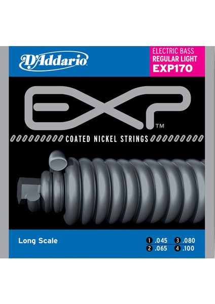 EXP170 Coated Nickel Wound Bass- Light- 45-100- Long Scale Takım Tel Bas Gitar Teli 045-100