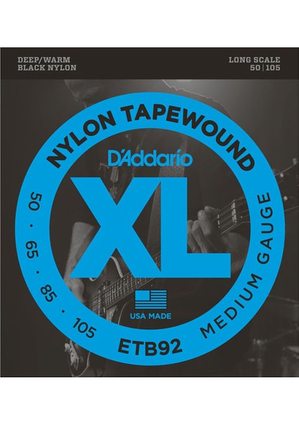 ETB92 Tapewound Bass- Medium- 50-105- Long Scale Takım Tel Bas Gitar Teli 050-105