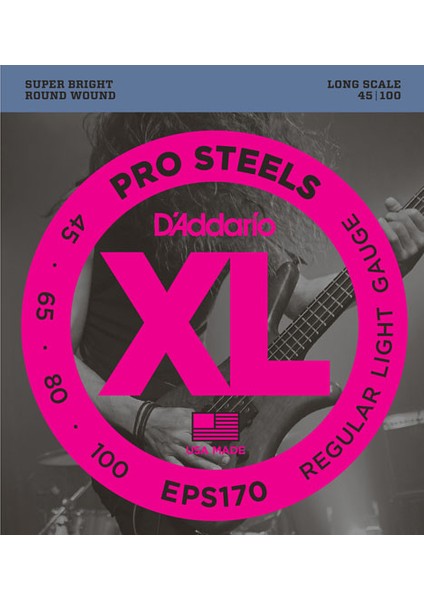 EPS170 Prosteels Bass- Light- 45-100- Long Scale Takım Tel Bas Gitar Teli 045-100