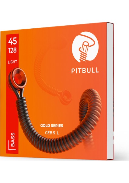 Pitbull Strings Gold Series Geb-5 L Light Takım Tel 5 Telli Bas Gitar Teli 045-128