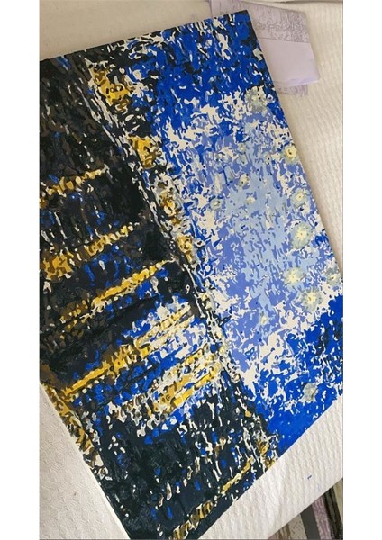 Womb Hobby Van Gogh Ren Nehrinde Yıldızlı Geceler Sayılarla Boyama Seti 40 x 50 cm Tuvale Gerili fırsatları