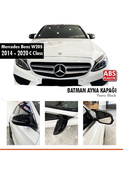 Mercedes W205 2014-2020 C Class Batman Ayna Kapağı Piano Black fiyatları