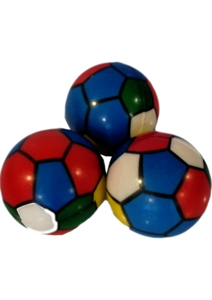 Yumuşak Elastik Kedi Köpek Egzersiz Topu 5,7 cm Renkli Futbol Topu