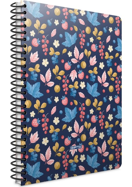 3902 Things Spiralli Sert Kapak Defter 100 Yaprak A4 Kareli 19 x 26 cm Lacivert