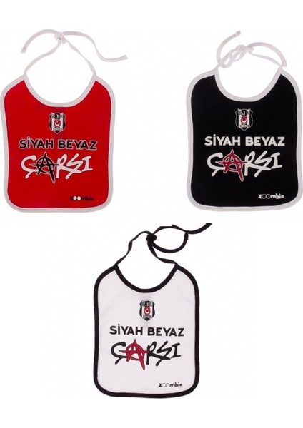 Zoombia Lisanslı 3'Lü Bebek Önlük Seti