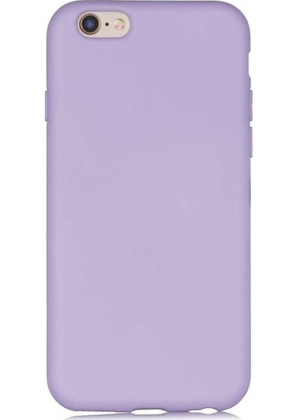 Apple iPhone 6 6s Kılıf Lsr Lansman Görünüm Içi Süet Silikon Mor