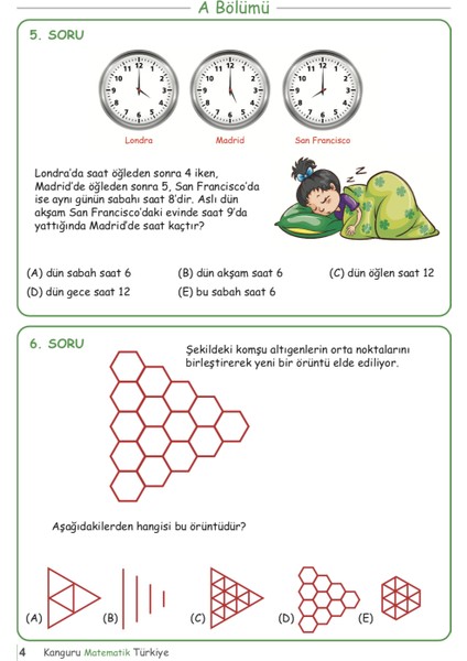 Kanguru Matematik 10-15 Yaş Çalışma Soruları + Dijital Kitap