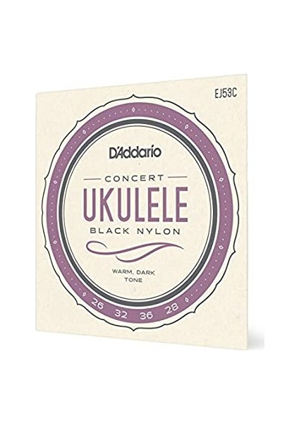 EJ53C Ukulele Teli Set Black Nylon