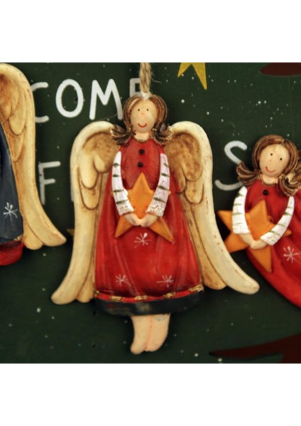 Polyester Asmalı Melek Figürlü Dörtlü Süs Biblo 4 fiyatları