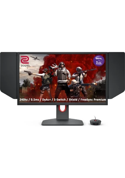 Zowie XL2546K 24.5" 0,5ms 240Hz (3xHDMI DP)TN FreeSync Premium DyAc+ S-Switch Pivot Espor Oyun Monitörü