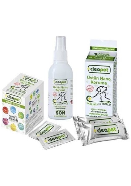 Köpek Maxi Sağlık 1Kt Havlu + 1Nano Sprey 150 ml + 1Kt Nano Mendil