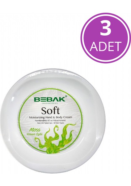 Yosun Özlü Soft Nemlendirici Bakım Kremi Kavanoz 3x300ml