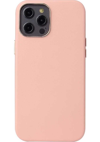 iPhone 12 Pro Max Vipas Serisi Metalize Kenarlı Deri Kılıf