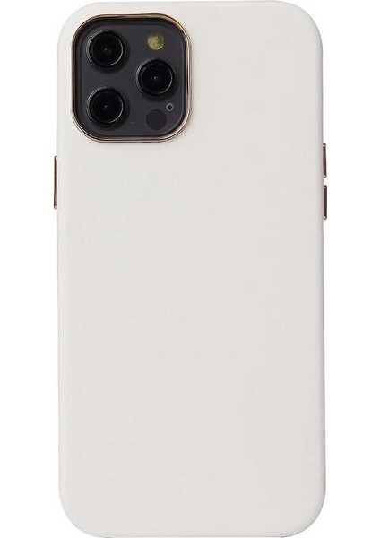 iPhone 12 Pro Max Vipas Serisi Metalize Kenarlı Deri Kılıf