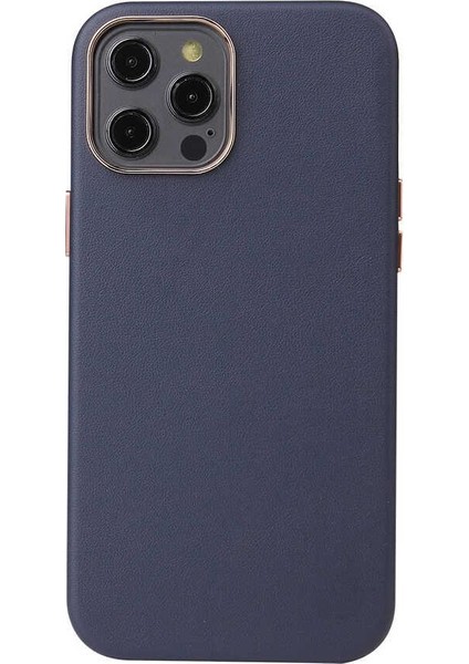 iPhone 12 Pro Max Vipas Serisi Metalize Kenarlı Deri Kılıf