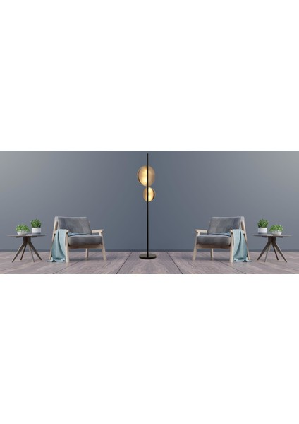 LM-9113-2BSY Siyah Boyalı Lambader E14 Metal Pleksi 36cm modelleri