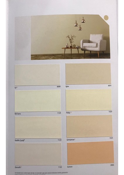 Plastik Iç Cephe 10KG+TAVAN Boya 3.5 Kg+Boya Seti-Zencefil modelleri