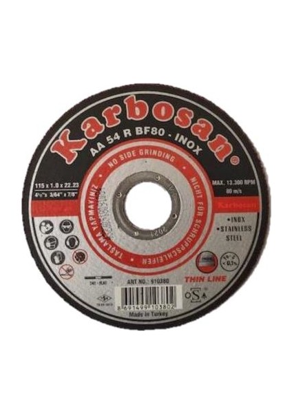 115 mm Metal Kesici Inox