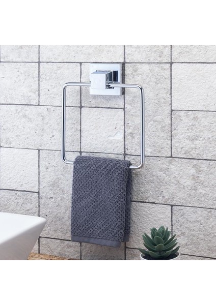 Teknotel Tekno Tel EF-234 Yapışkanlı Banyo Kare Havluluk Askılık Kolay Montaj