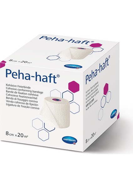 Peha Haft 8 cm x 20 mt Kohesif Fiksasyon Bandajı Latex Içermez