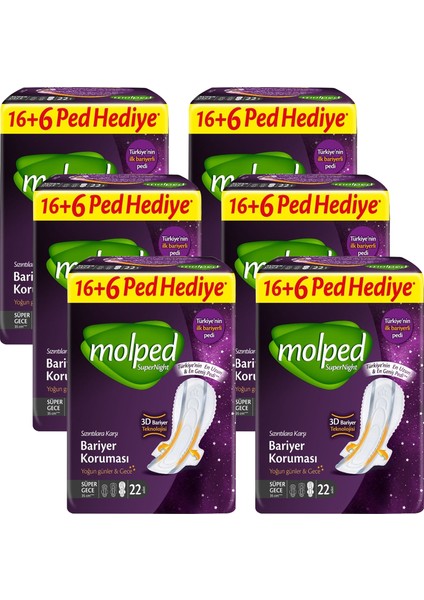 Süpernight Süper Gece Dev 22'li x 6 Paket
