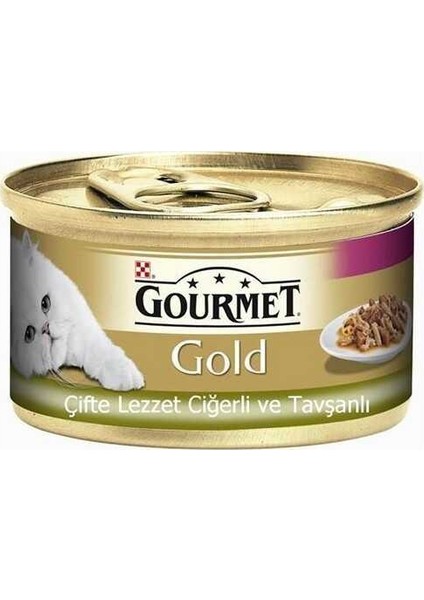 Gold® Çifte Lezzet Ciğerli&Tavşanlı Yaş Kedi Maması 85 gr