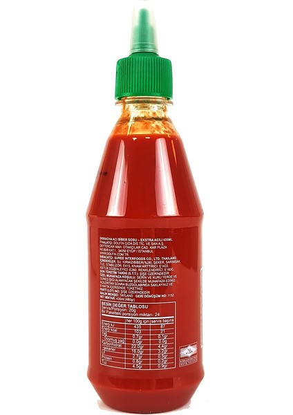 Cryıng Thaıger Sriracha Acı Biber Sosu 435 Ml.