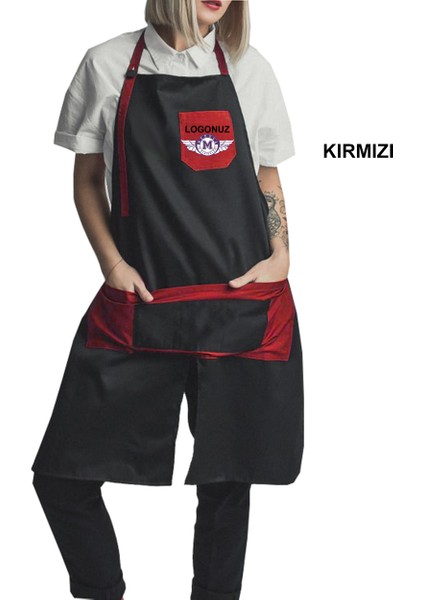 Standart Nakışlı Mutfak Iş Önlüğü Barista Master Chef Garson Kuaför Tattoo Önlük
