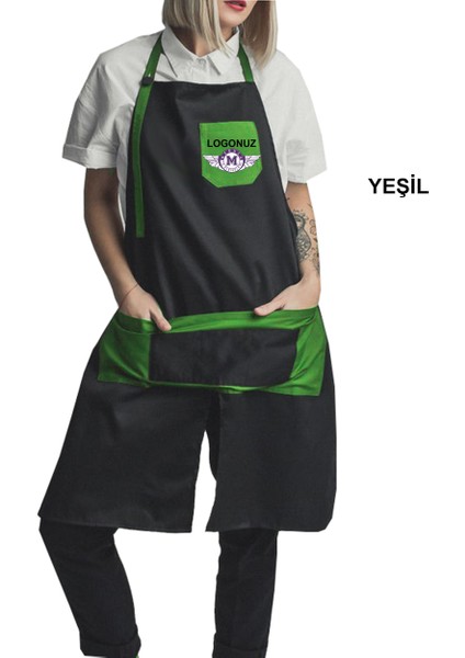 Standart Nakışlı Mutfak Iş Önlüğü Barista Master Chef Garson Kuaför Tattoo Önlük