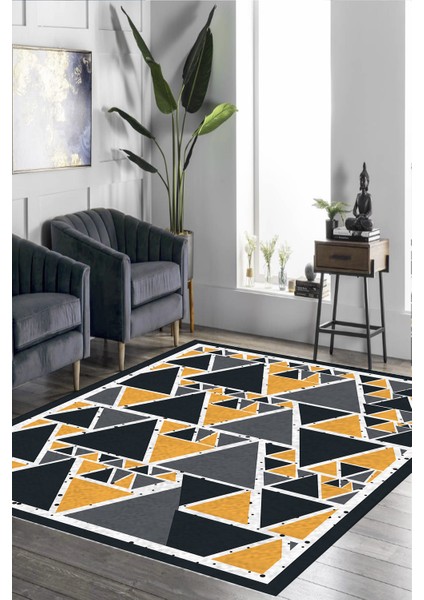 Cappio Gold Modern Motifli Siyah Oval Halı fiyatları