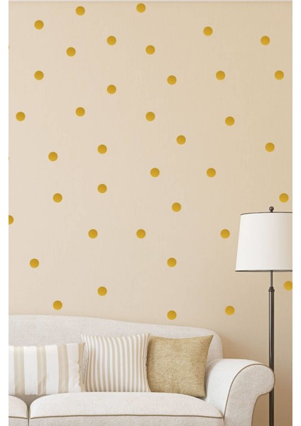 Gold Renkli Puantiye Duvar Sticker -150 Adet - 5 cm fiyatları