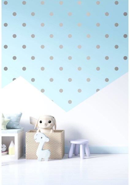 Gümüş Puantiye Duvar Sticker -150 Adet - 5 cm fiyatları