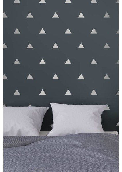 Üçgen Şekilli Gümüş Çocuk Bebek Odası Duvar Sticker fiyatları