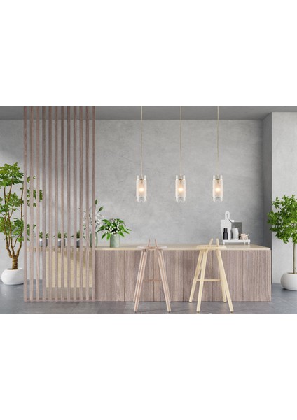 AV-4046-1K Krom Kaplama Modern Avize E14 Metal Cam 11cm