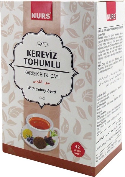 Kereviz Tohumlu Karışık Bitki Çayı 42 Süzen Poşet