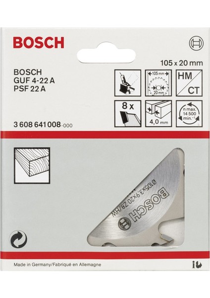 Guf 4-22 A Kesici Bıçak 105*4 mm 8 D fiyatları