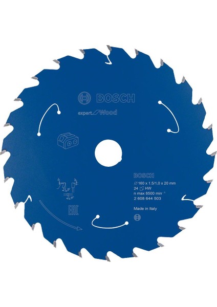 - Expert For Serisi Ahşap Için Akülü Daire Testere Bıçağı 160*20 mm 24 Diş