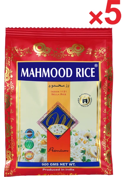 Mahmood Rice Basmati Pirinç 900 gr x 5 Adet