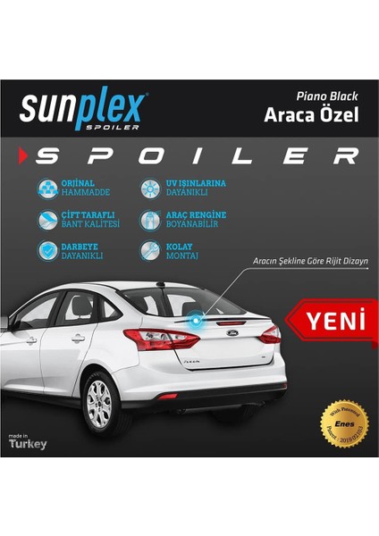 Toyota Corolla 2013-2017 Spoiler Bagaj Çıtası Piano Black indirimleri